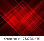 Abstract red lines drawn by light on a black background. Laser lines