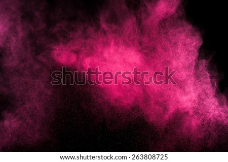 Abstract red and pink paint Holi.