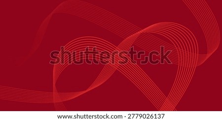 Abstract red wave background with dynamic flowing curved digital lines.