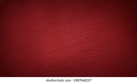 abstract red woolen fabric texture may used as background and dark corners  vignette gradient red fabric background for luxury concept  macro view red jean texture background 