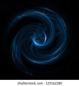 Abstract Render; Tornado With Blue Shinny Effect.