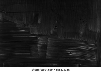 Abstract Renovation Background Texture, Brush Strokes Pattern Over Black Wall