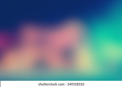 Abstract Retro Color Blurred Background