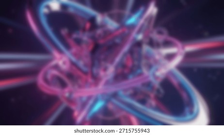 Abstract Ringing Tech with Space, Data Visualization, and Complex Connections.