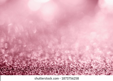 Abstract Rose Gold Glitter Sparkle Texture With Bokeh Background