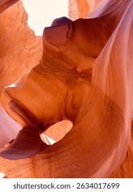 Abstract sandstone patterns inside Antelope Canyon in Arizona