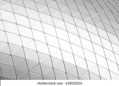 The abstract scene of geometry structure  building.Triangle structure of modern building