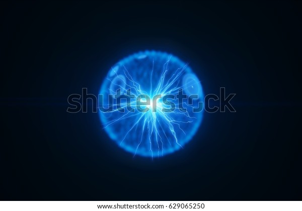 Abstract science background and object, electric\
lighting sphere ball.
