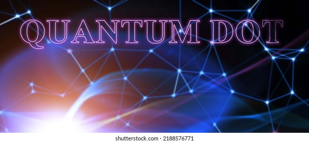 Abstract Science And Technology Background Text Quantum Dot