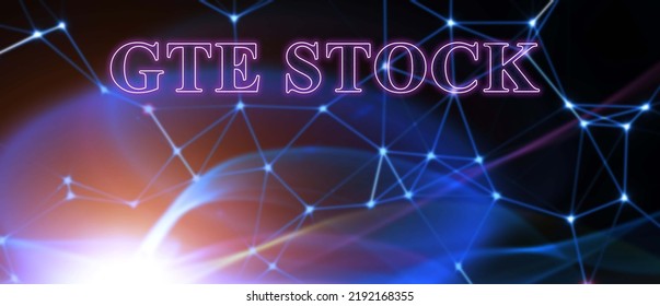 Abstract science and technology background text gte stock
