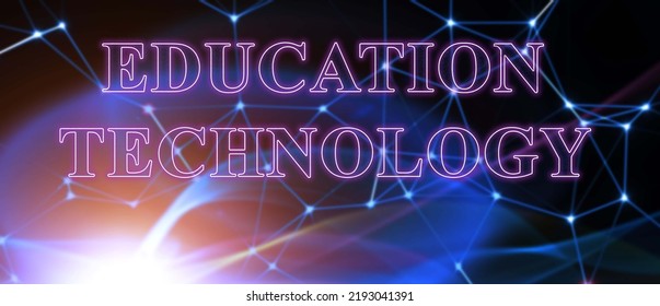 Abstract science and technology background text education technology