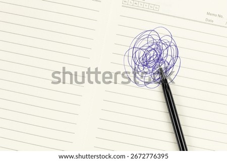 Abstract scribble concept of a stress problem.
