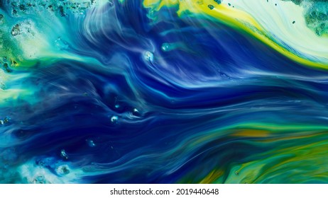 Abstract sea - ART. Natural luxury. The style includes swirls of liquid marble. A very beautiful combination of liquid paint and gold powder. Ideal background for advertising luxury products.