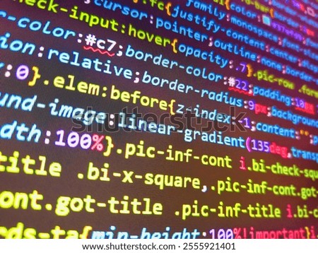 Abstract seamless zigzag pattern with waves in white, green, blue, lilac tones. Web server data on a monitor. Sale  tagcloud. Web development with html. Coding concept. Love multilingual word.