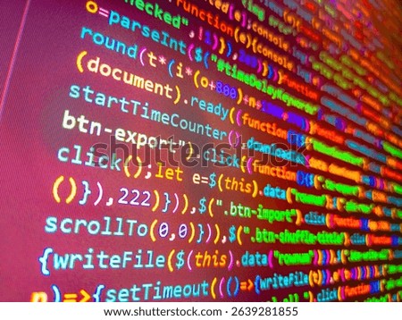 Abstract seamless zigzag pattern with waves in white, green, blue, lilac tones. Programmer developer screen. I love you. Software development pattern. Blue software developer. Super top secret.