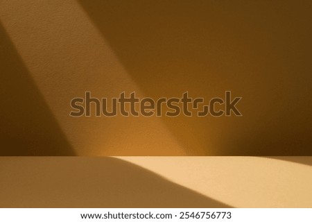 Abstract shadow and light composition on a wall. Abstract warm shadows on a beige background.
