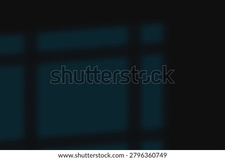 Abstract shadow patterns on dark surface. Window grid overlay. Geometric light shapes. Textured dark background. Moody atmosphere. Light and shadow play. Minimalist design. Interior effect. Dark backdrop.