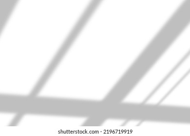 Abstract shadow and striped diagonal light background on white wall from window, architecture dark gray and sunshine diagonal geometric effect overlay for backdrop and mockup design