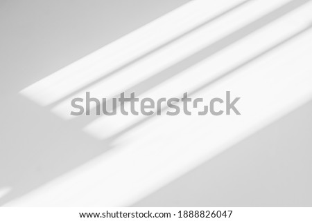 Abstract shadow and striped diagonal light background on white wall  from window,  architecture dark gray and sunshine diagonal geometric effect overlay for backdrop and design