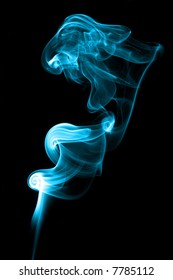 abstract shape of incense smoke looks a bit like a lion