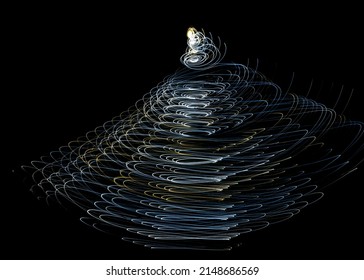 Abstract shapes made using light painting