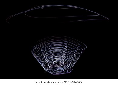 Abstract shapes made using light painting