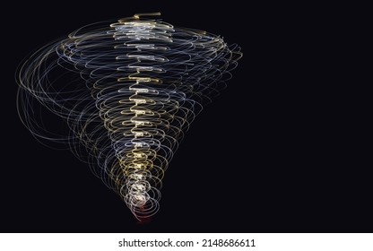 Abstract shapes made using light painting 