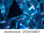 abstract shapes in the refraction of a glass prism, Blurred and defocused image.