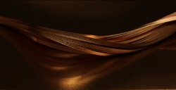 Arrière-plan Abstrait Brillant. L'onde Glacée D'or (bronze) Sur Marron.