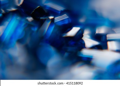 Abstract shiny blue sapphire background. Blurred. Background. Texture.  