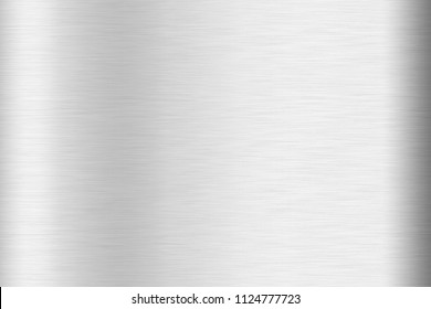 Abstract Shiny Smooth Foil Metal Silver Color Background Bright Vintage Brass Plate Chrome Element Texture Concept Simple White Leaf Panel Hard Backdrop Design, Light Polished Steel Banner Wallpaper.