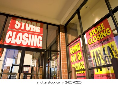 Abstract Shot Of Store Closing