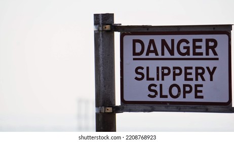 Abstract Sign Danger Slippery Slope