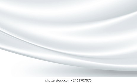 Abstract silk vector background luxury white cloth or liquid waveAbstract or fabric texture background. Cloth soft wave. Creases of satin, silk, and Smooth elegant cotton.
