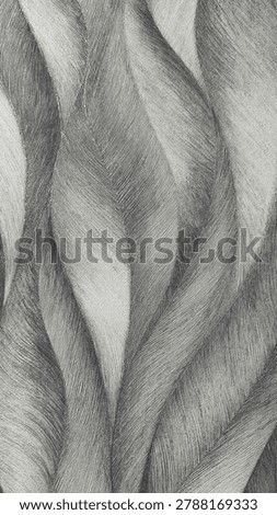 Abstract silver grey background with vertical waves luxury graphite texture with metallic strokes effect