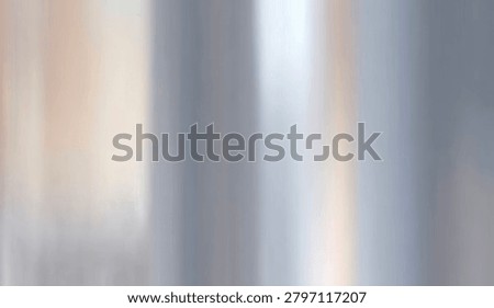Abstract Silver Metallic Background with Vertical Light Streaks, Grey Reflections, Modern Brushed Metal Texture