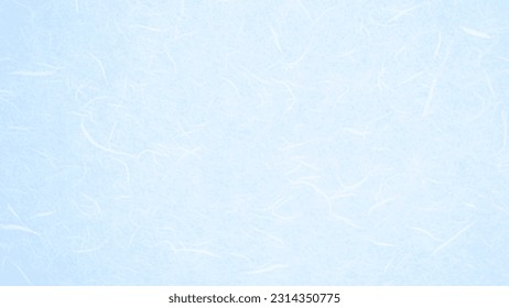 Abstract sky blue rice Japanese paper texture for the background.
Mulberry white paper craft pattern seamless. 
Top view.