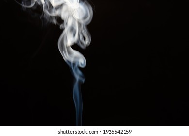 Abstract smoke backgrounds steam of white smoke overlay effect on  black wallpaper