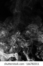 Abstract Smoke Isolated On Black 