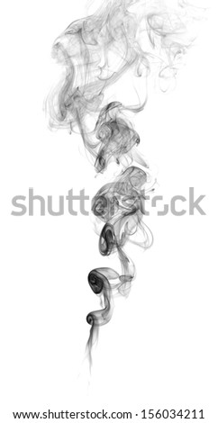 Abstract Smoke isolated on a white background
