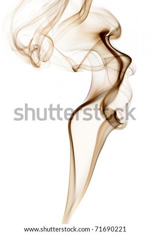 Abstract  smoke isolated on white