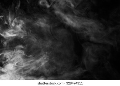 Abstract Smoke On A Black Background. Texture. Design Element. Abstract Art. Smoke From Hookah. Macro Shooting.