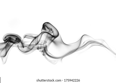 Abstract Smoke On White Background