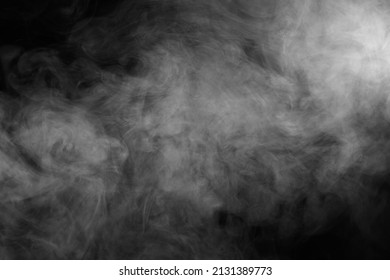 Abstract smoke texture over black. Fog in the darkness. - Shutterstock ID 2131389773