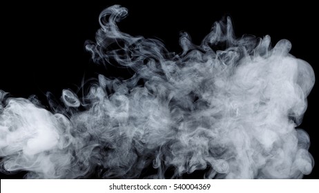 Abstract smoke Weipa. Personal vaporizers fragrant steam. Concept of alternative non-nicotine smoking. Blue smoke on black background. E-cigarette. Evaporator. Taking Close-up. Vaping.
