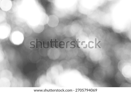 Abstract soft bokeh lights create a serene ethereal atmosphere through diffused grayscale illumination, providing a tranquil visual backdrop.
