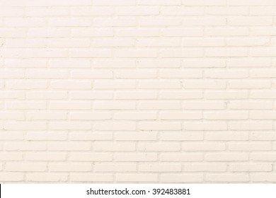 Abstract Soft Cream Painted Brick Wall Texture Background