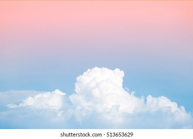 abstract soft sky cloud with gradient pastel vintage color for backdrop background use