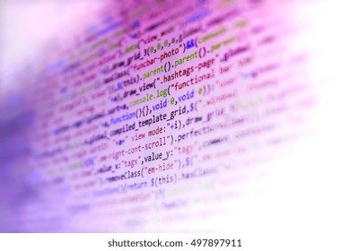 Abstract Source Code Background Coding Script Stock Photo 497897911 ...