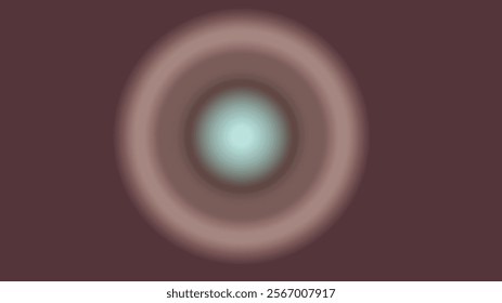 An abstract sphere with a blurry pattern isolated on brown background. Abstract circle in blur.